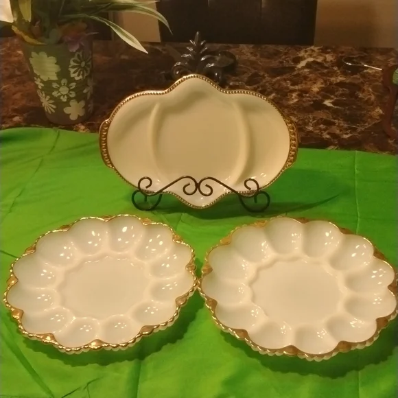 ファイヤーキング　デザート用　小皿　3個セット Fire King White Dish Vintage 3 Sets